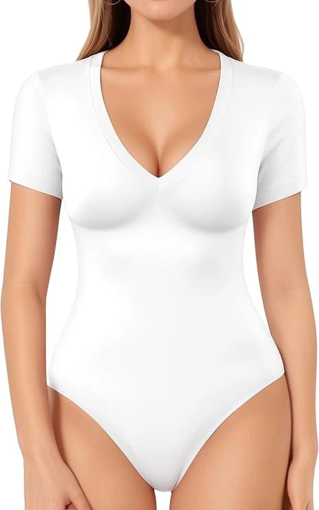 BODY MOLDEADOR MANGA CORTA CUELLO EN V