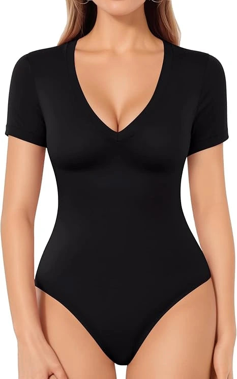 BODY MOLDEADOR MANGA CORTA CUELLO EN V